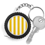Vertical Stripes - White and Deep Lemon Yellow Measuring Tape