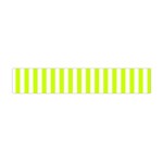 Vertical Stripes - White and Fluorescent Yellow Flano Scarf (Mini)