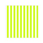 Vertical Stripes - White and Fluorescent Yellow Small Satin Scarf  (Square)