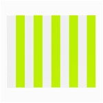 Vertical Stripes - White and Fluorescent Yellow Small Glasses Cloth (2 Sides)