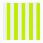Vertical Stripes - White and Fluorescent Yellow Medium Glasses Cloth