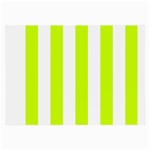 Vertical Stripes - White and Fluorescent Yellow Large Glasses Cloth