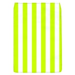 Vertical Stripes - White and Fluorescent Yellow Removable Flap Cover (S)