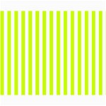 Vertical Stripes - White and Fluorescent Yellow Collage 11  x 14 