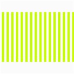 Vertical Stripes - White and Fluorescent Yellow Collage 12  x 18 