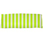 Vertical Stripes - White and Fluorescent Yellow Body Pillow Case Dakimakura (Two Sides)