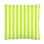 Vertical Stripes - White and Fluorescent Yellow Standard Cushion Case (One Side)