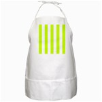 Vertical Stripes - White and Fluorescent Yellow BBQ Apron