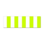 Vertical Stripes - White and Fluorescent Yellow Sticker Bumper (100 pack)