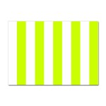 Vertical Stripes - White and Fluorescent Yellow Sticker A4 (10 pack)