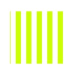 Vertical Stripes - White and Fluorescent Yellow Greeting Card 5  x 7 