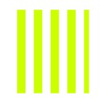 Vertical Stripes - White and Fluorescent Yellow Greeting Card 4.5  x 6 