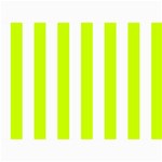 Vertical Stripes - White and Fluorescent Yellow 5  x 7  Photo Cards
