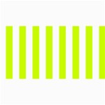 Vertical Stripes - White and Fluorescent Yellow 4  x 8  Photo Cards