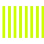 Vertical Stripes - White and Fluorescent Yellow Birthday Cake 3D Greeting Card (7x5)