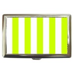 Vertical Stripes - White and Fluorescent Yellow Cigarette Money Case