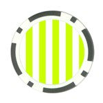 Vertical Stripes - White and Fluorescent Yellow Poker Chip Card Guard