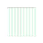 Vertical Stripes - White and Pale Green Satin Bandana Scarf