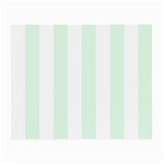 Vertical Stripes - White and Pale Green Small Glasses Cloth (2 Sides)