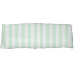 Vertical Stripes - White and Pale Green Body Pillow Case (Dakimakura) (One Side)