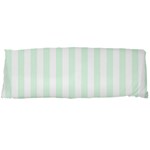 Vertical Stripes - White and Pale Green Body Pillow Case Dakimakura (Two Sides)