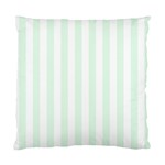 Vertical Stripes - White and Pale Green Standard Cushion Case (One Side)
