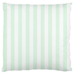 Vertical Stripes - White and Pale Green Large Cushion Case (Two Sides)