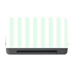 Vertical Stripes - White and Pale Green Memory Card Reader with CF