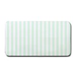 Vertical Stripes - White and Pale Green Medium Bar Mat