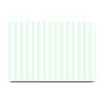Vertical Stripes - White and Pale Green Plate Mat