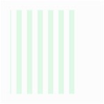 Vertical Stripes - White and Pale Green Small Garden Flag (Two Sides)