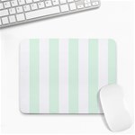 Vertical Stripes - White and Pale Green Small Mousepad