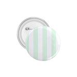 Vertical Stripes - White and Pale Green 1.75  Button