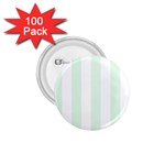 Vertical Stripes - White and Pale Green 1.75  Button (100 pack)
