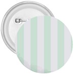 Vertical Stripes - White and Pale Green 3  Button