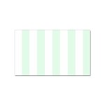 Vertical Stripes - White and Pale Green Sticker Rectangular (100 pack)
