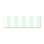 Vertical Stripes - White and Pale Green Sticker (Bumper)