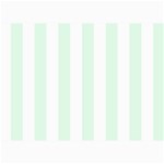 Vertical Stripes - White and Pale Green 5  x 7  Photo Cards