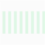 Vertical Stripes - White and Pale Green 4  x 8  Photo Cards