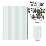 Vertical Stripes - White and Pale Green Multi-purpose Cards (Rectangle)