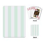 Vertical Stripes - White and Pale Green Playing Cards Single Design