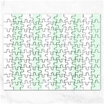 Vertical Stripes - White and Pale Green Jigsaw Puzzle (Rectangular)