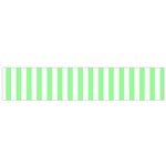 Vertical Stripes - White and Light Green Flano Scarf (Small)