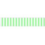 Vertical Stripes - White and Light Green Flano Scarf (Large)