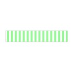 Vertical Stripes - White and Light Green Flano Scarf (Mini)