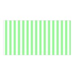 Vertical Stripes - White and Light Green Satin Shawl