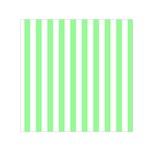 Vertical Stripes - White and Light Green Small Satin Scarf  (Square)