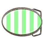Vertical Stripes - White and Light Green Belt Buckle