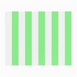 Vertical Stripes - White and Light Green Small Glasses Cloth