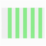 Vertical Stripes - White and Light Green Large Glasses Cloth